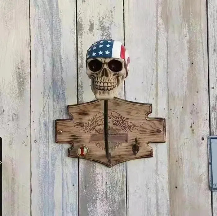 Motorcycle Skull Helmet Holder with Beard(🎁The most special gift for riders)