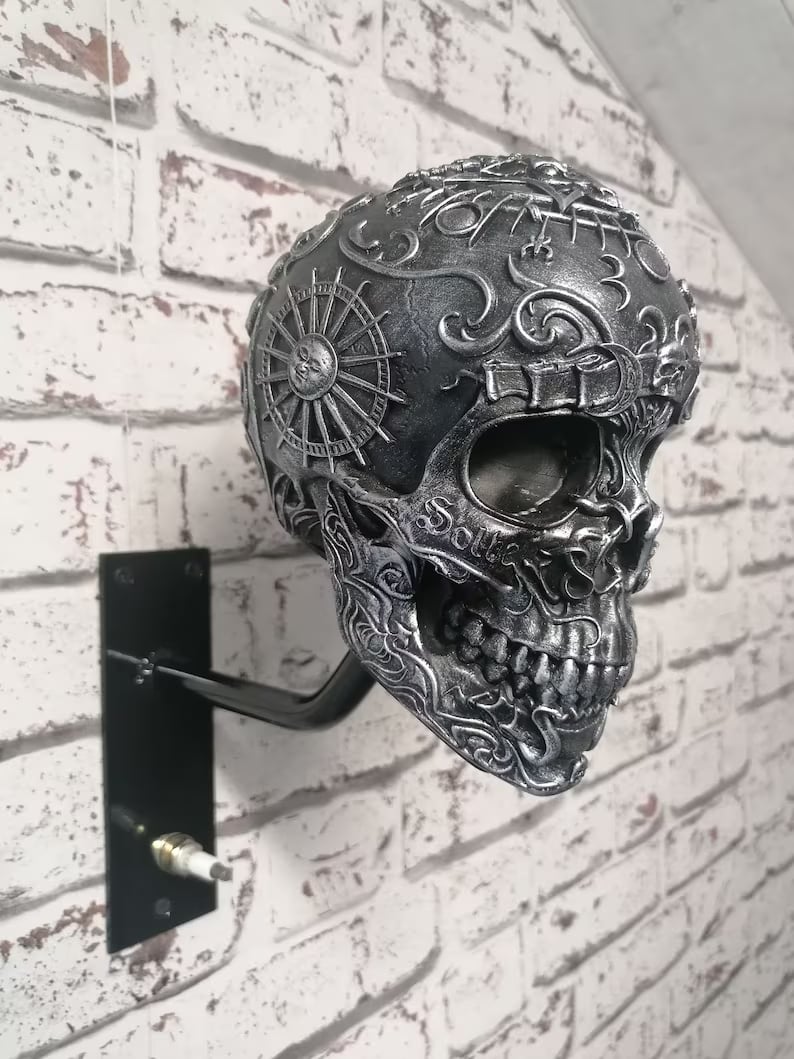 Motorcycle Helmet and Jacket Skull Holder