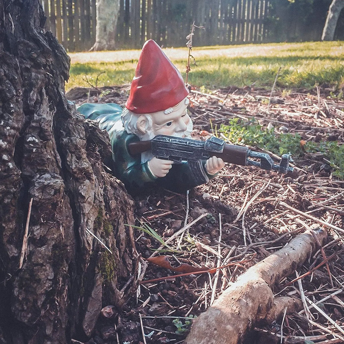 Army Garden Gnome Statue