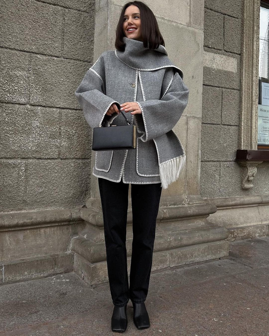 Draped Fringed Woolen Jacket(✨Free Shipping✨)