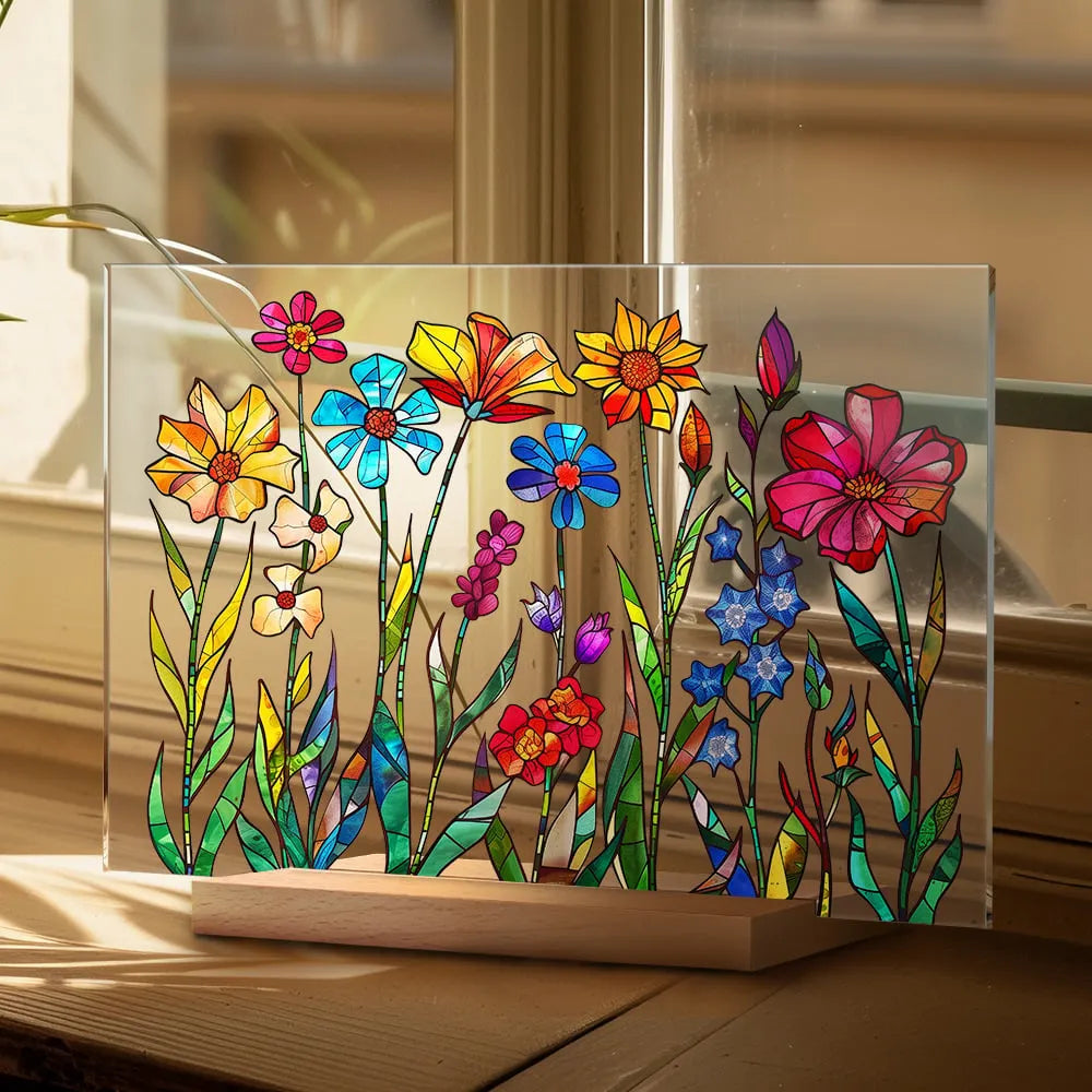 🌷🌼NEW - 🌻🌺Painted Colorful Flower Pattern Decor