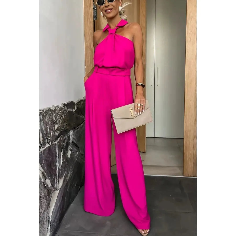 Fashionable Sleeveless Jumpsuit with Wide Legs for Women