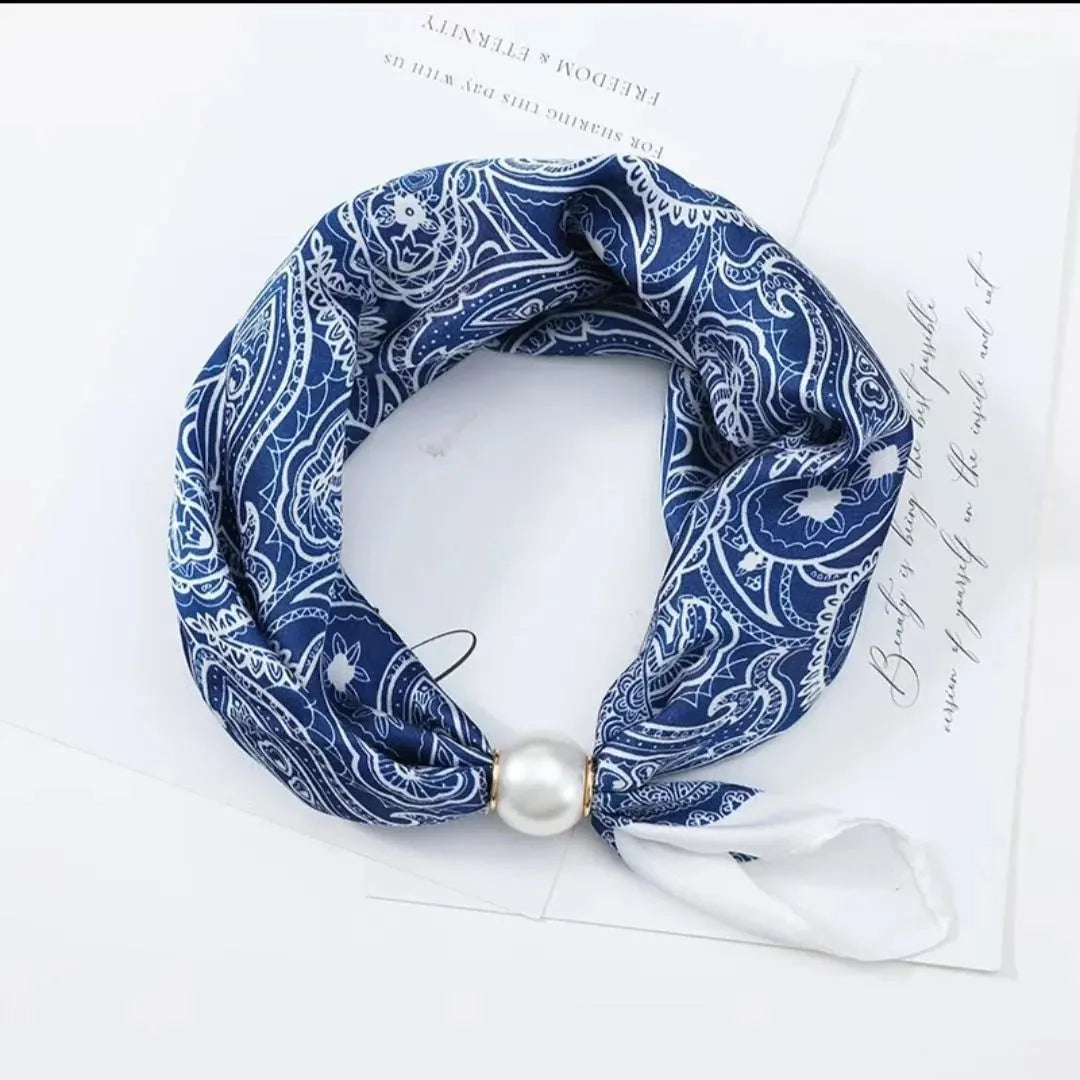 🔥HOT SALE🔥🧣 Effortless Glamour: Pop-On Pearl Necklace Scarf ✨