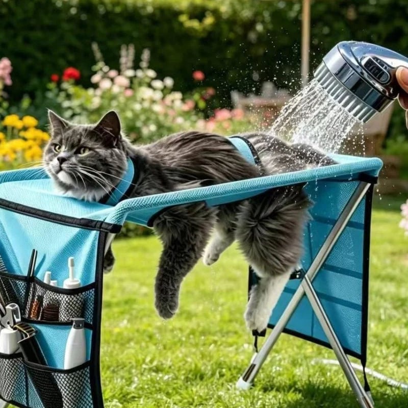 🎉⏰2-in-1 Foldable Pet Grooming Bed🐱🐶🛋️