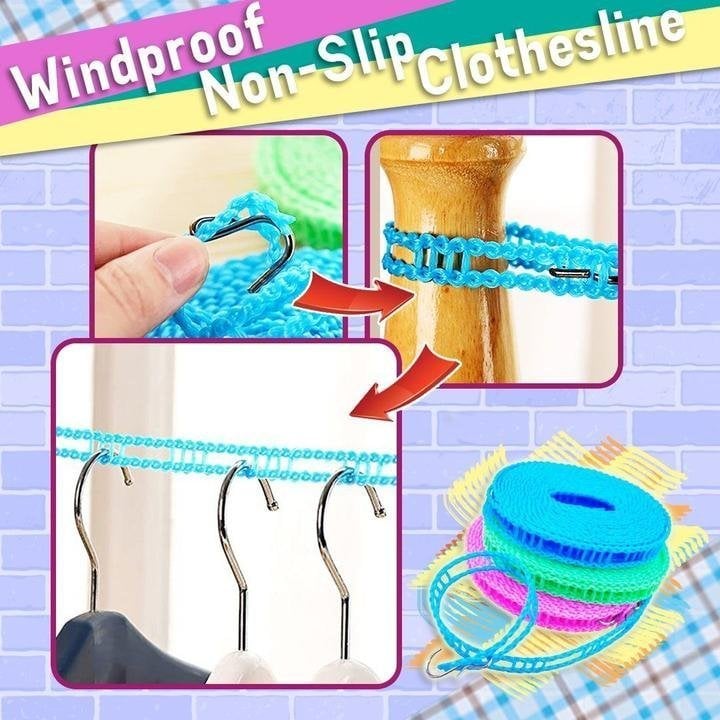 Portable Windproof Laundry Clothes Drying line(5M/16.4FT)-BUY 5 GET 5 FREE & FREE SHIPPING