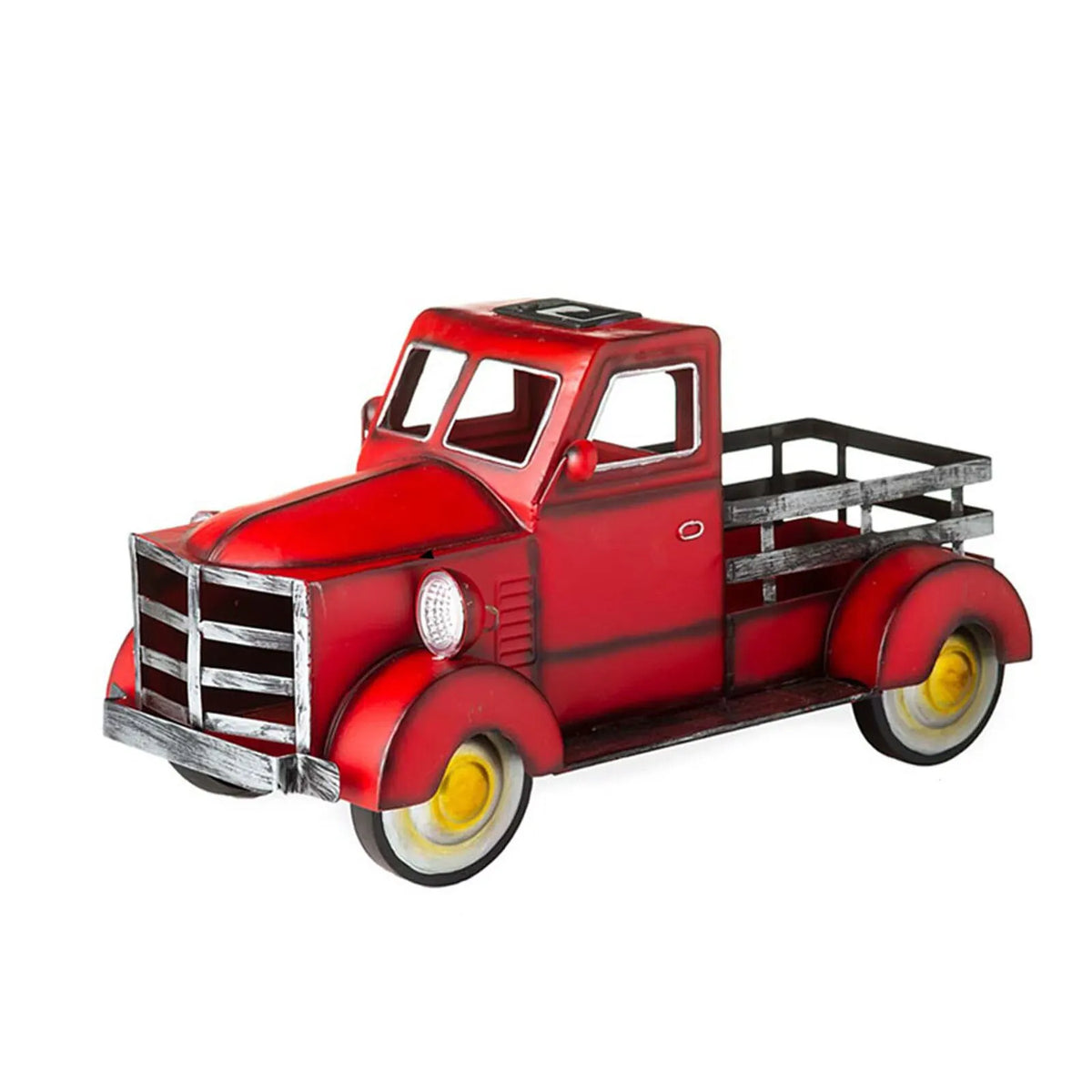 Retro Style Solar Pickup Truck Garden Decoration