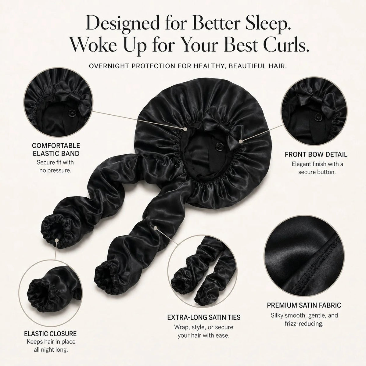 🔥HOT SALE🔥BUY 1 GET 1 FREE🔥 Silk Bonnet for Long Curly Hair