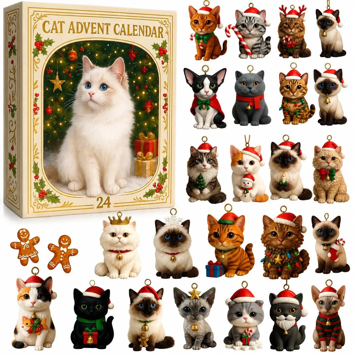 🎉🌲Christmas Gift--Purrfect Christmas – Cat Lovers Advent Calendar 2026(2D plane)