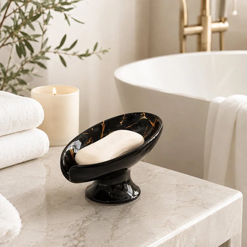 🎉Ceramic Self-Draining Leaf Soap Dish