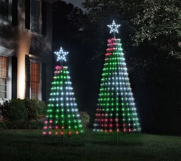 16.4FT MULTICOLOR LED ANIMATED OUTDOOR CHRISTMAS TREE LIGHTSHOW(Christmas tree free)