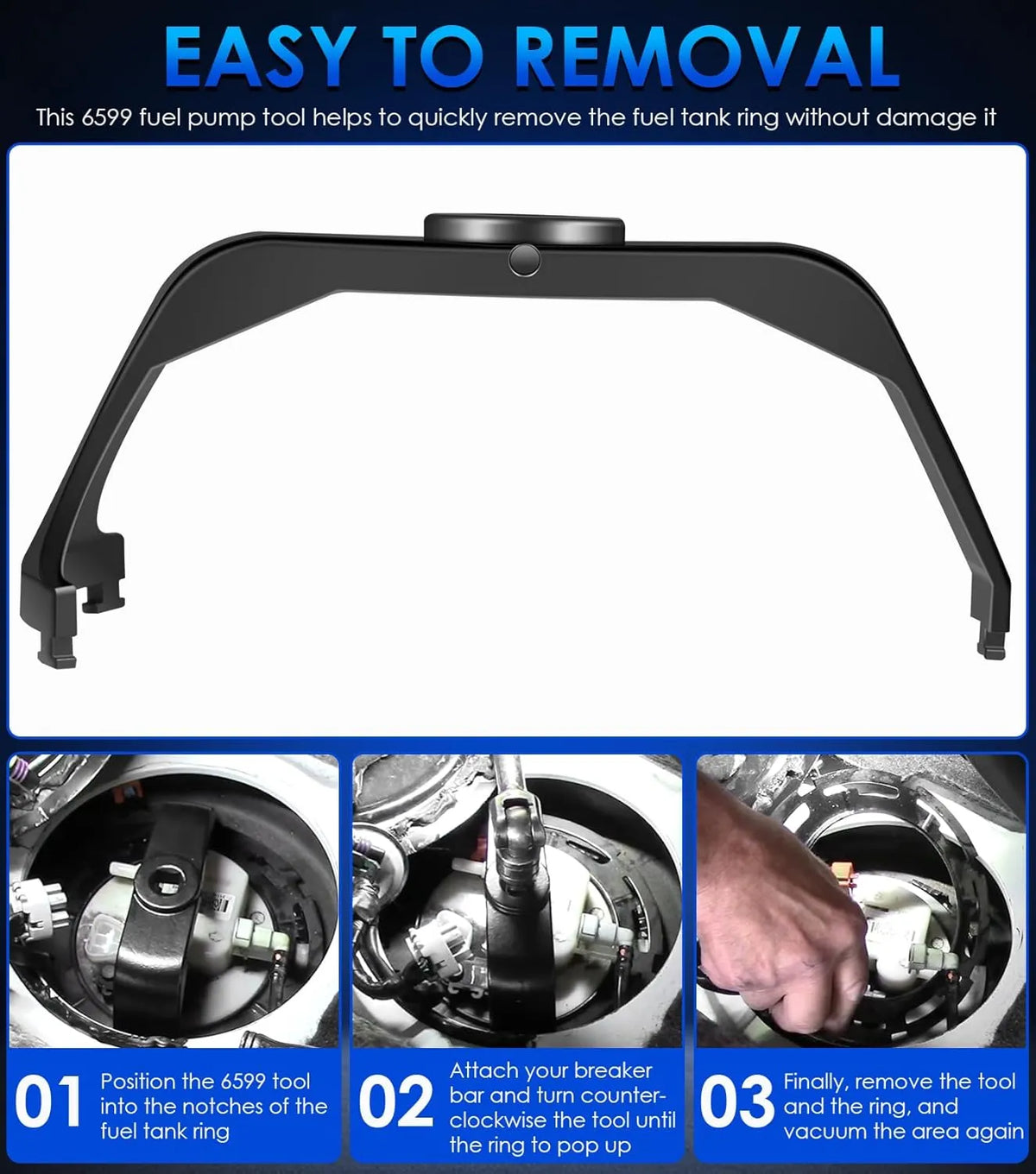 🔥LAST DAY 49% OFF - 🛠️Fuel Tank Lock Ring Tool | Fuel Pump Sender Removal & Installation Tool, Replaces OEM 6599
