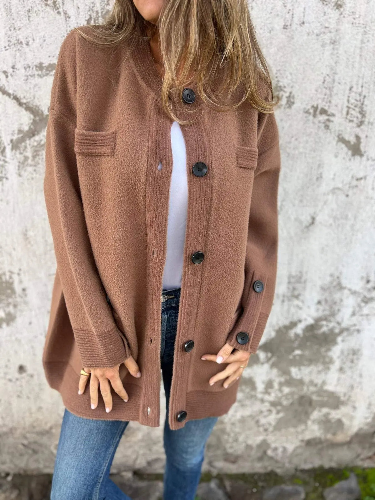 Women's Round Neck Autumn and Winter Casual Jacket