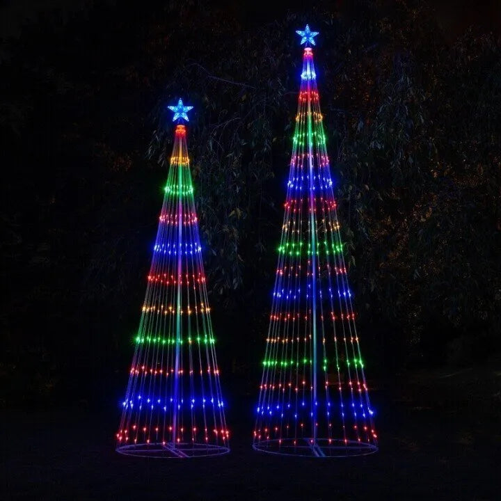 16.4FT MULTICOLOR LED ANIMATED OUTDOOR CHRISTMAS TREE LIGHTSHOW(Christmas tree free)