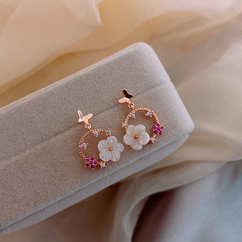 Korean Delicate Butterfly Stud Earrings