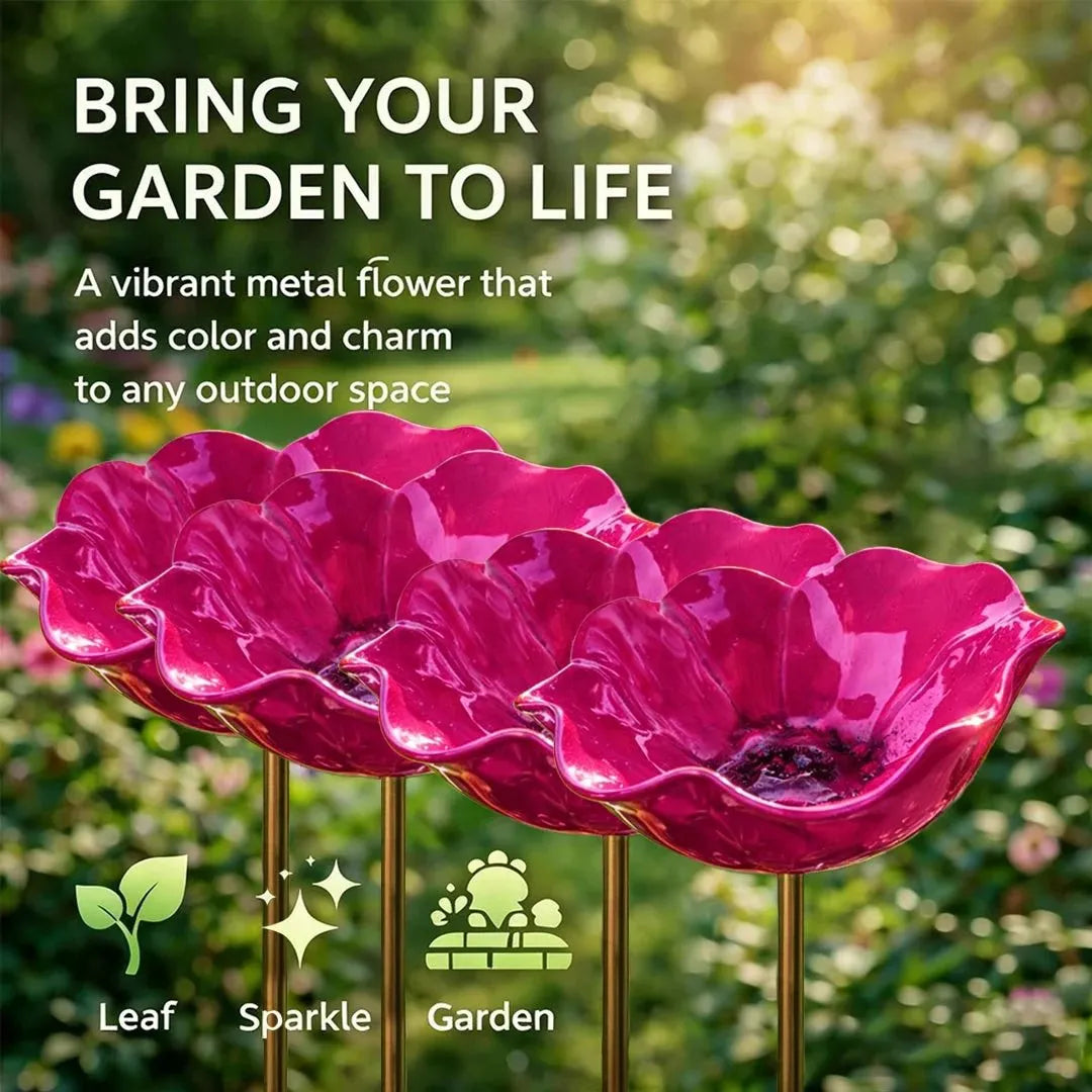 🎉💖🎁Handmade Metal Flower Garden Stake🐦