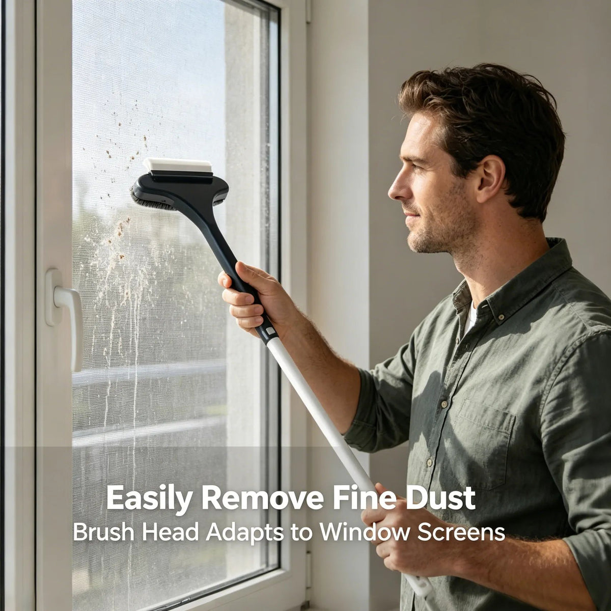 🔥HOT SALE🔥🧼2-in-1 Window & Surface Cleaning Brush – Wet & Dry Dual Use
