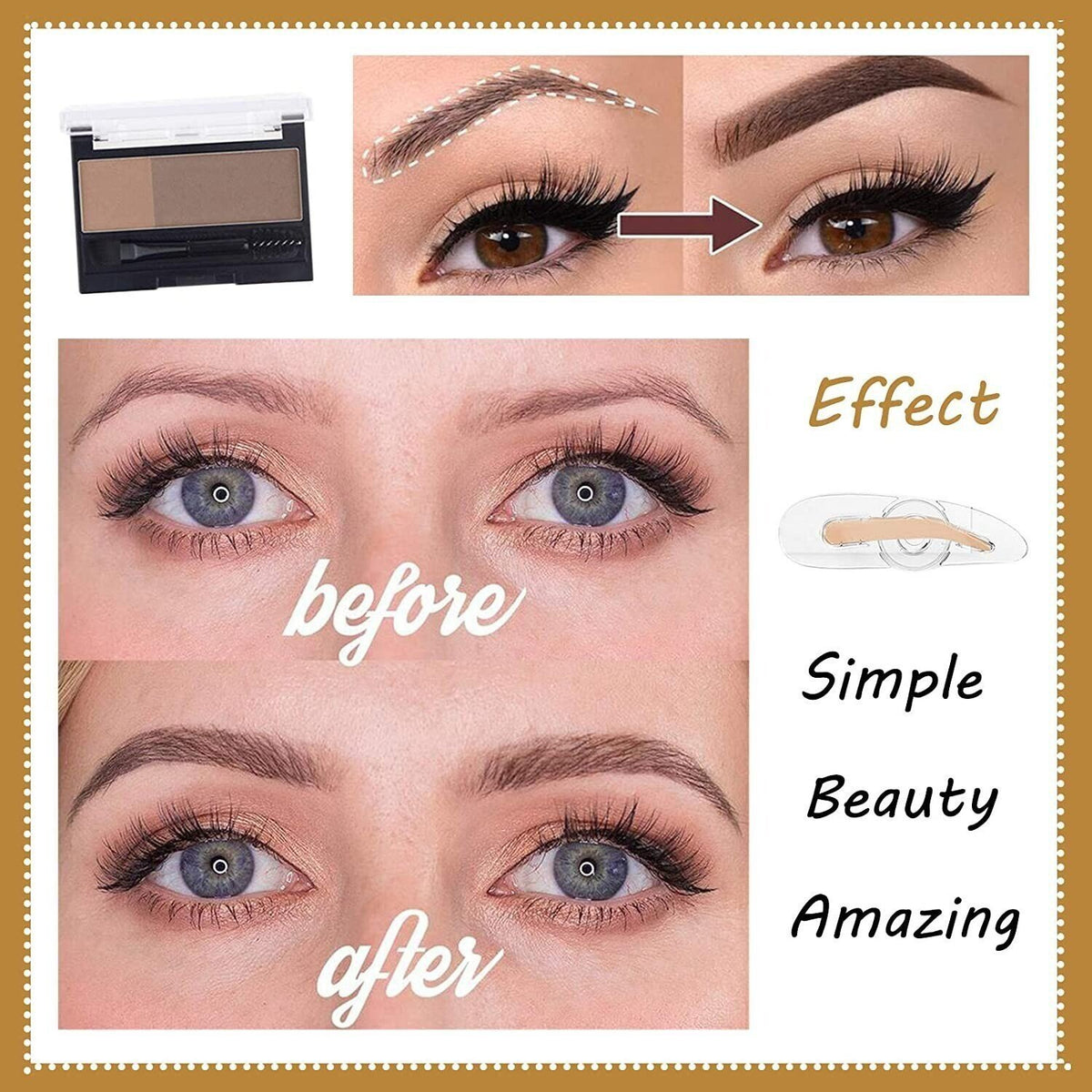 (Summer Hot Sale - 47% OFF)2 in 1 Double Colors Eyebrow Powder(Buy 3 Free Shipping)