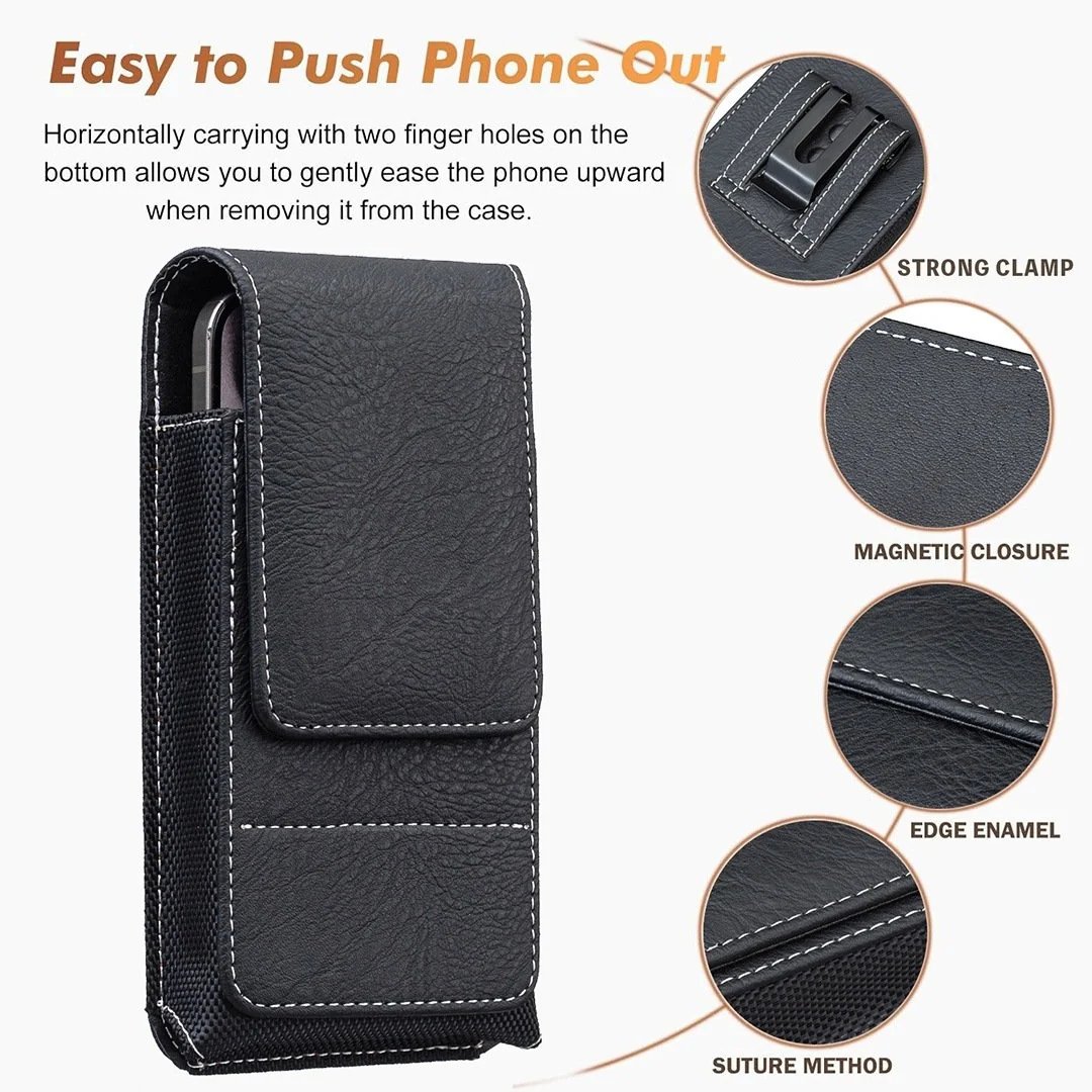 🔥 HOT SALE 🔥⚡Big Discount | Waist Belt Cell Phone Pouch 📱 Multi-Pocket Leather  Card Holder