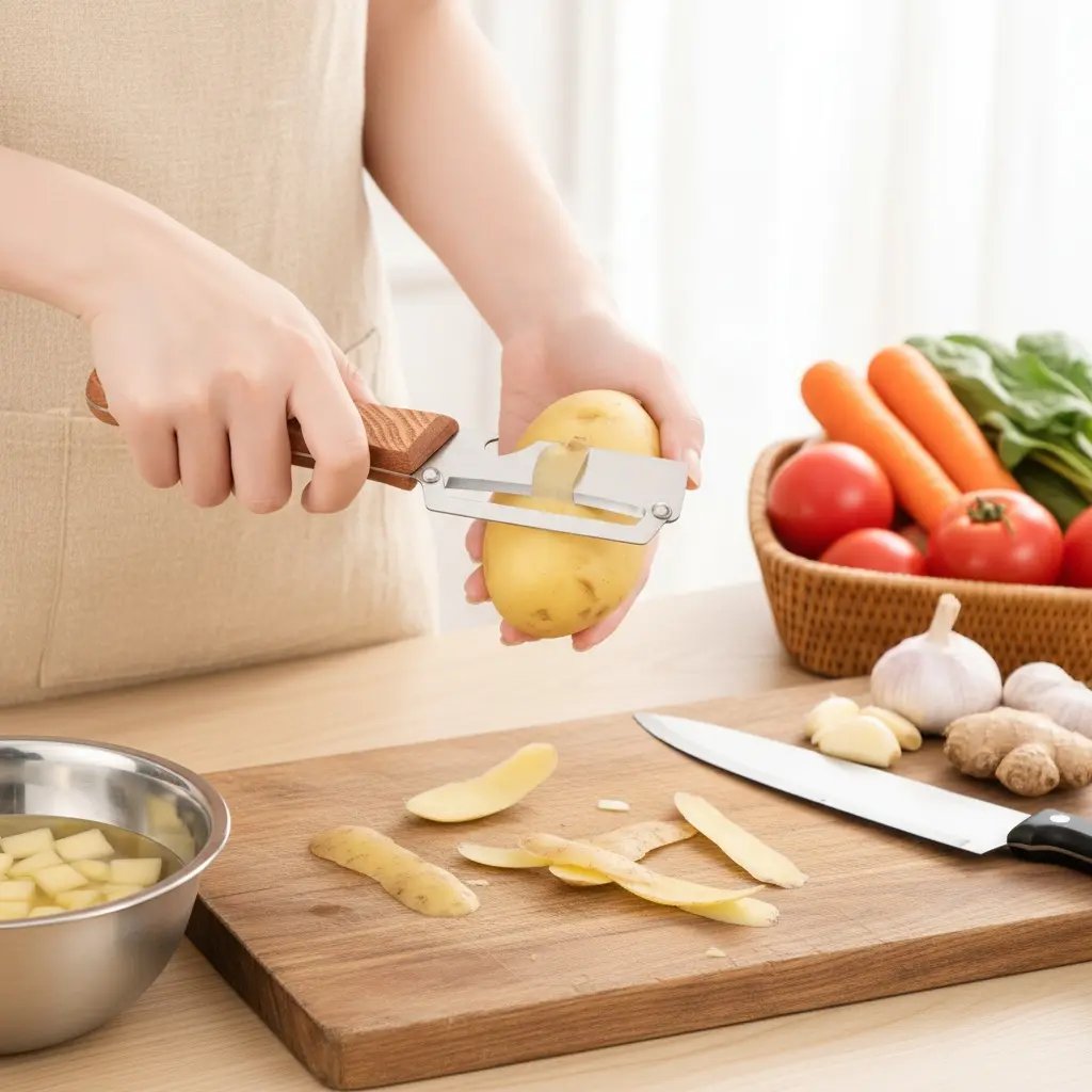 Limited-time Price $9.99😍Multi-functional Peeler 4-in-1, Stainless Steel Peeler, Vegetable Cutter, Slicer, Bottle Opener, Kitchen Must-Have Tool, Portable and Sharp