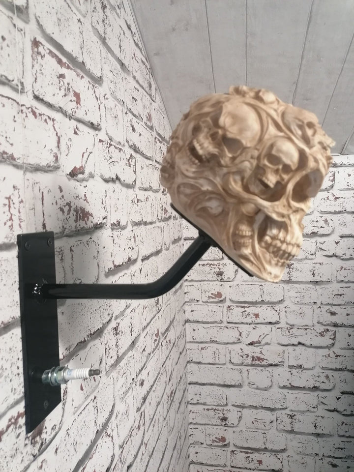 Motorcycle Helmet and Jacket Skull Holder