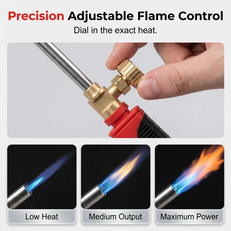 🔥HOT SALE🔥50% OFF !! ⏰High-Power Gas Torch with Adjustable Flame Control