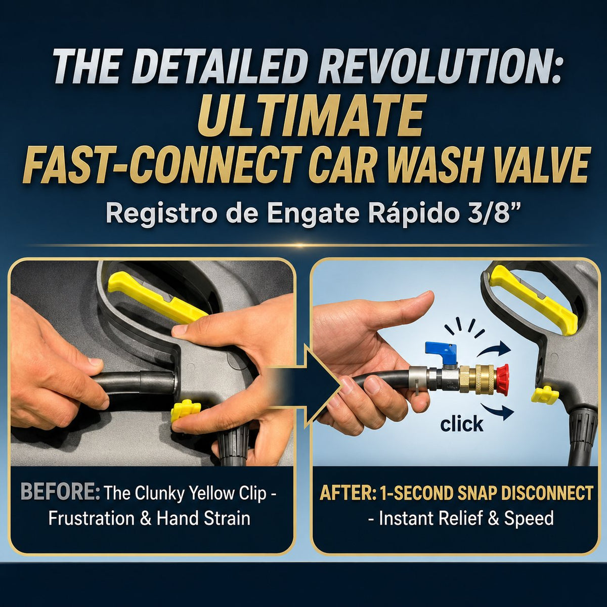 ✨Quick-Connect Control Valve System with Green Rinse Nozzle