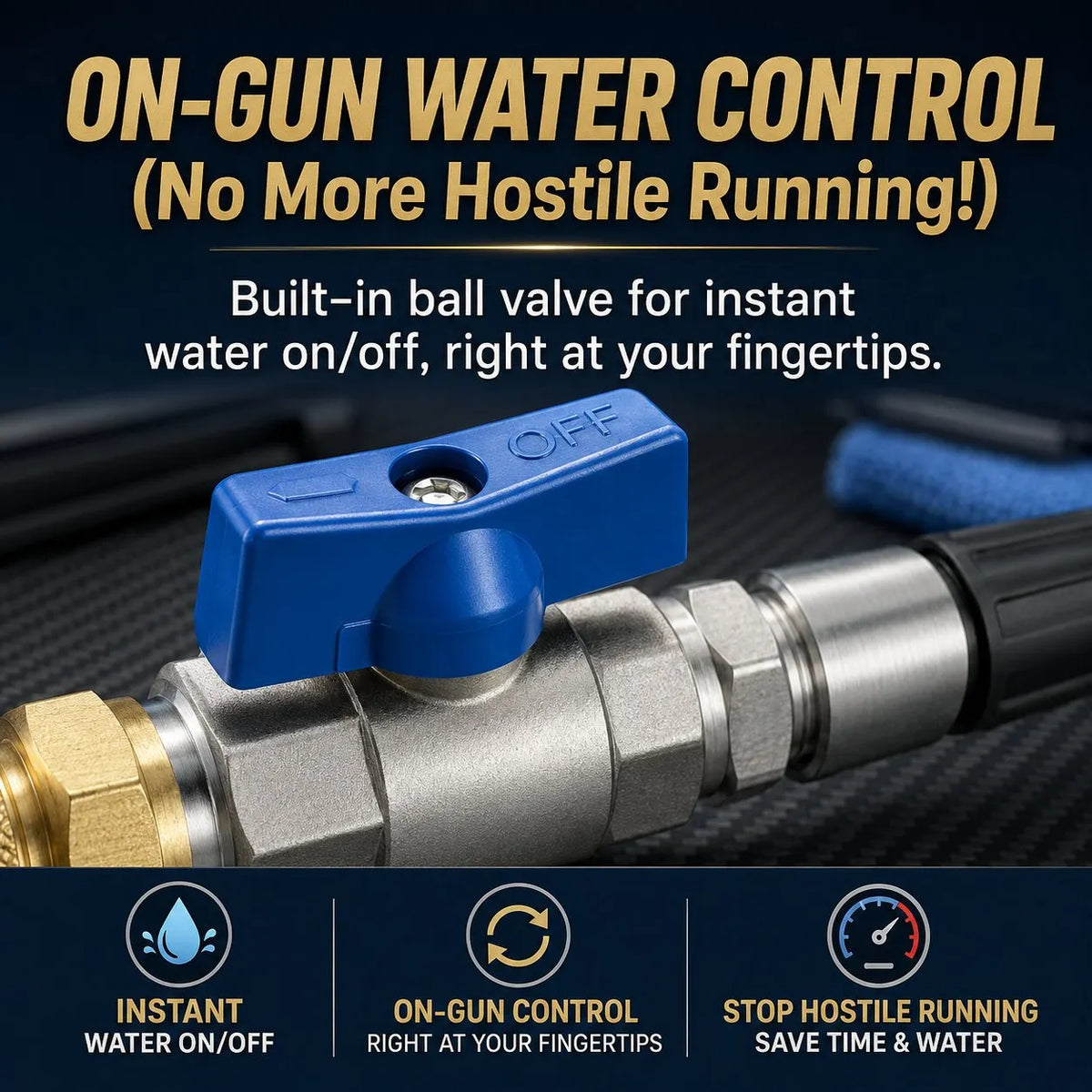 ✨Quick-Connect Control Valve System with Green Rinse Nozzle