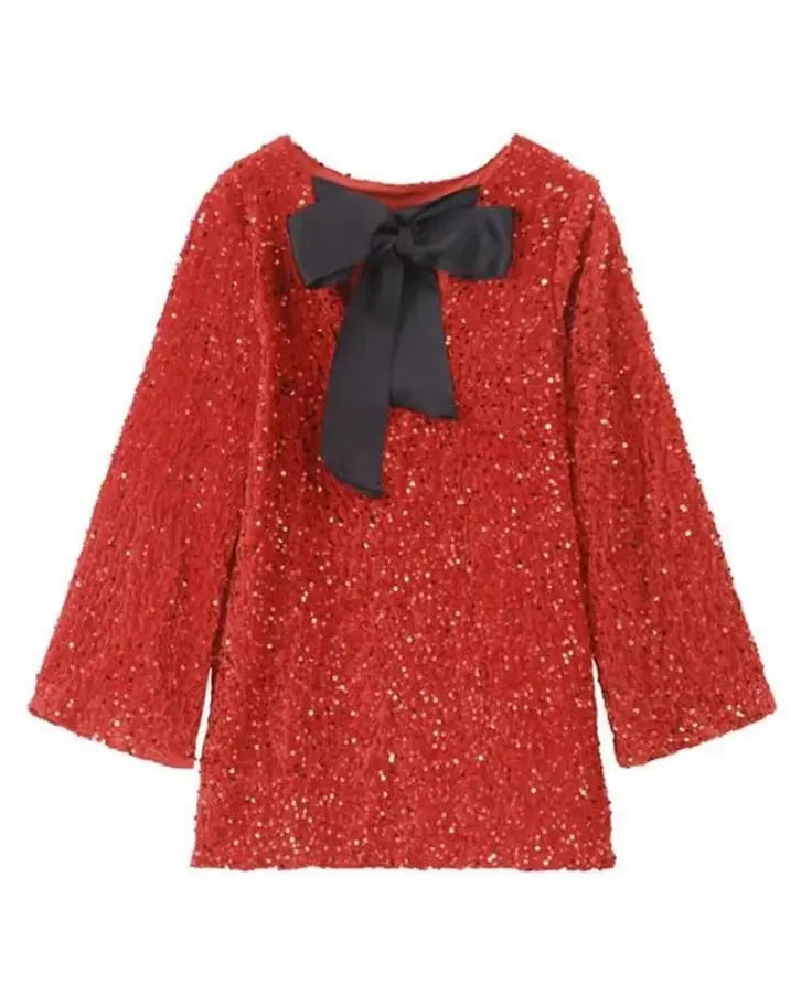 Sequin Bow Party Dress