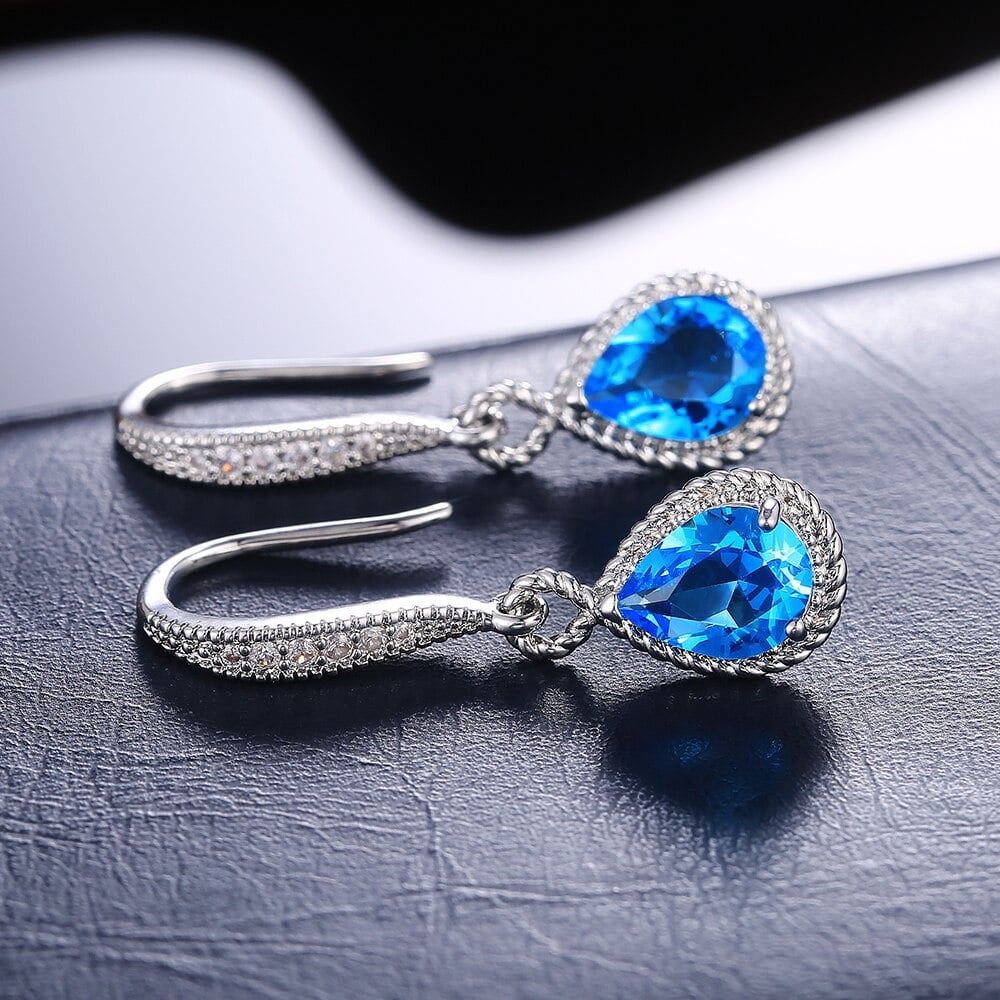 Waterdrop Cube Earrings for Women