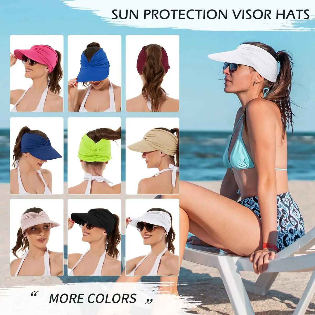 🎉Women's UPF 50+ UV Protection Sun Visor Hat