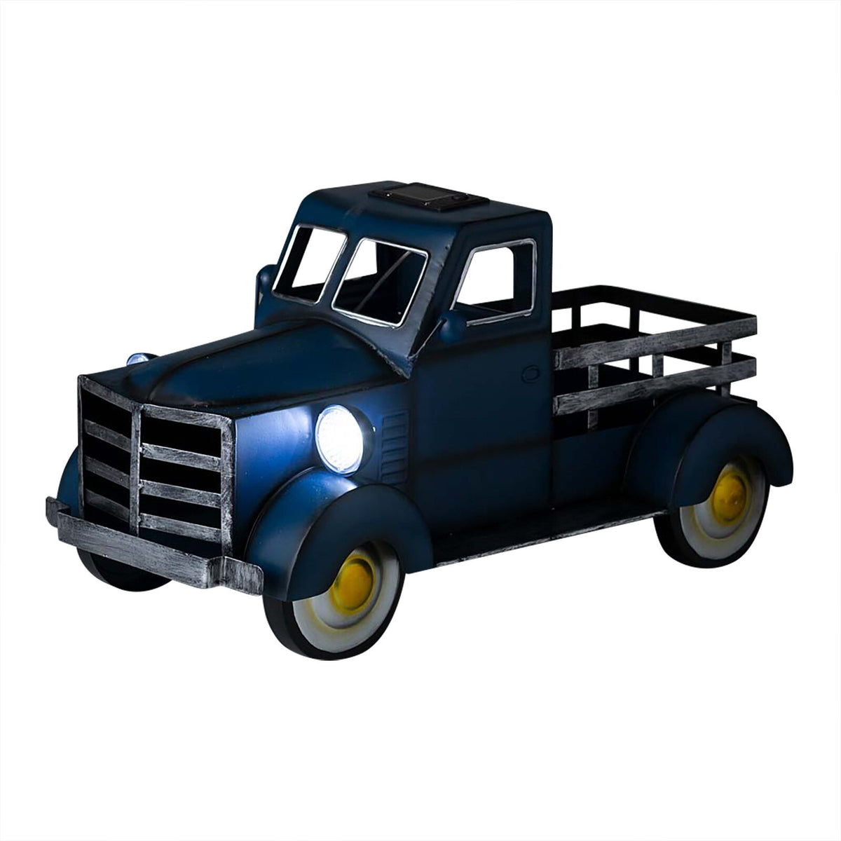 Retro Style Solar Pickup Truck Garden Decoration
