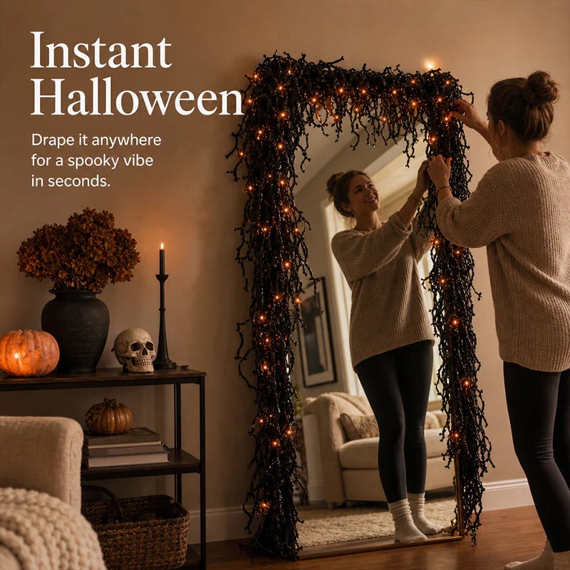 🎃👻 Spooky Chic Halloween Fireplace Decor Set – Halloween Fireplace Decor Set