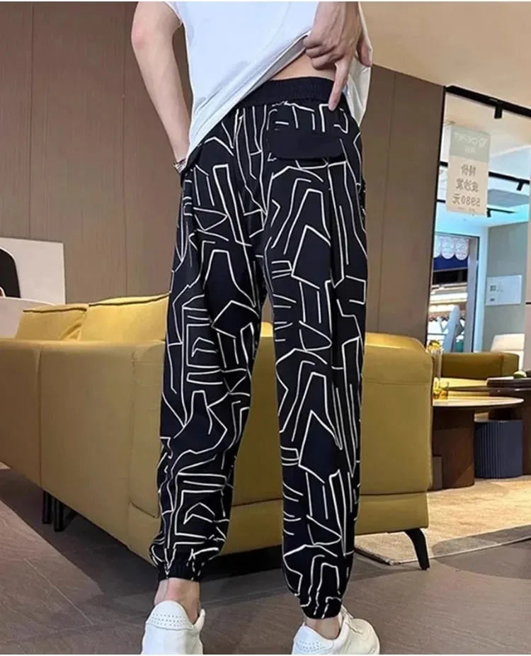 Men's Printed Ice Silk Casual Cropped Pants (Buy 2 pieces for free shipping)