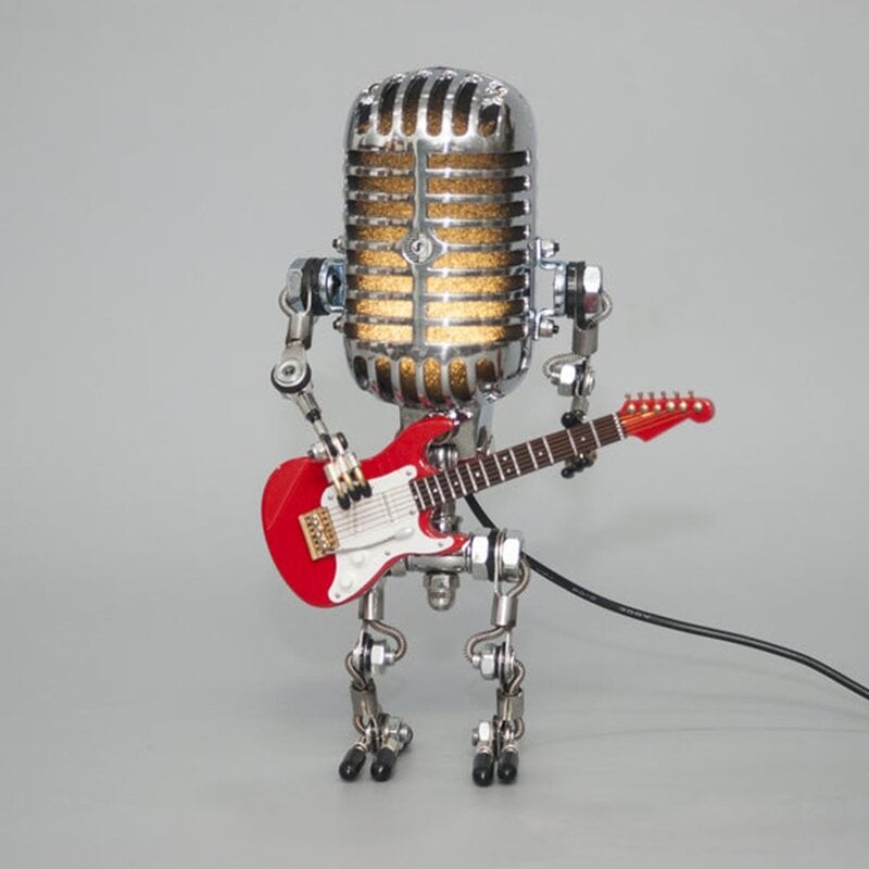 BUY 2 FREE SHIPPING-🎁Vintage Metal Microphone Robot Desk Lamp🎸