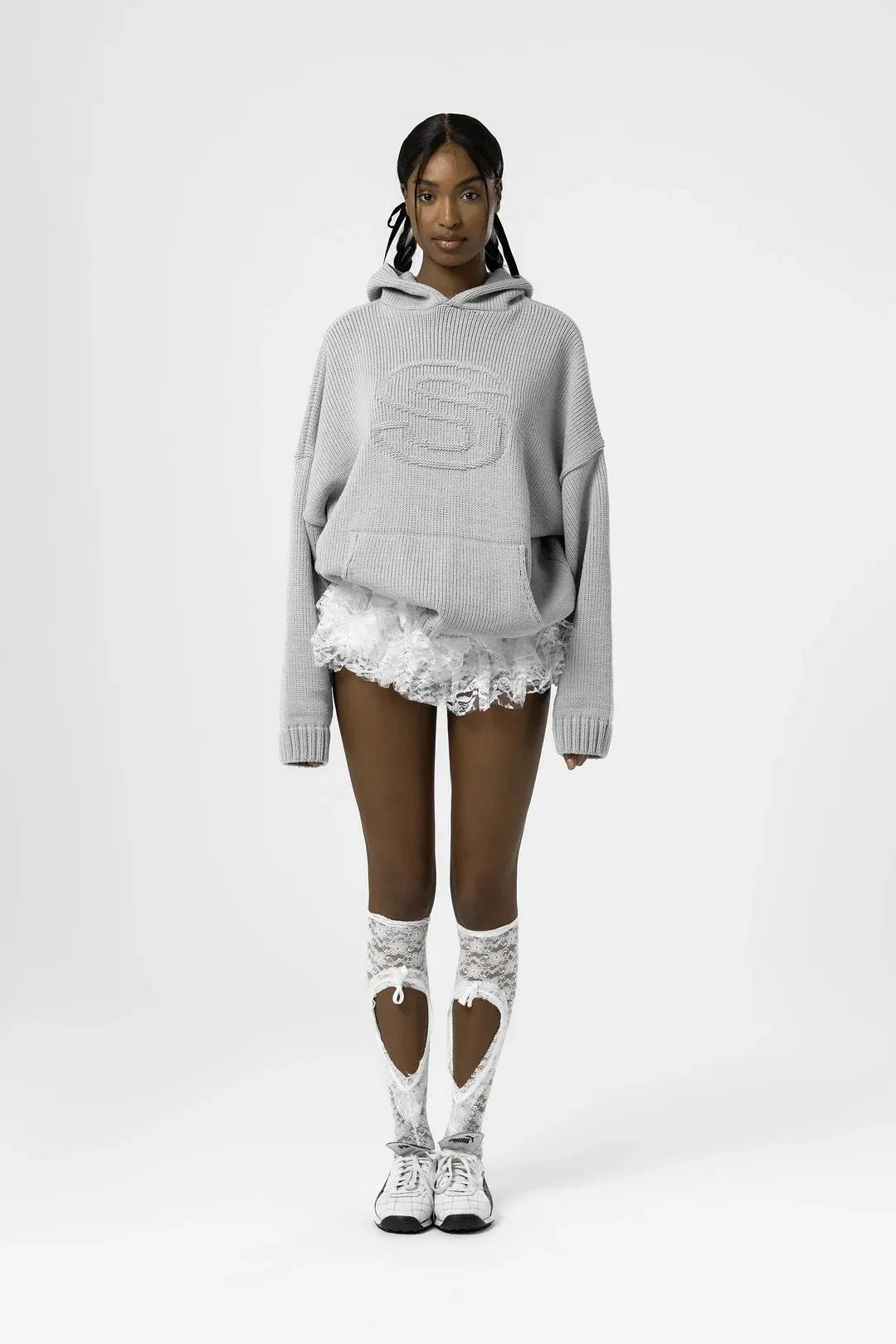 Embossing Knitting Hoodies
