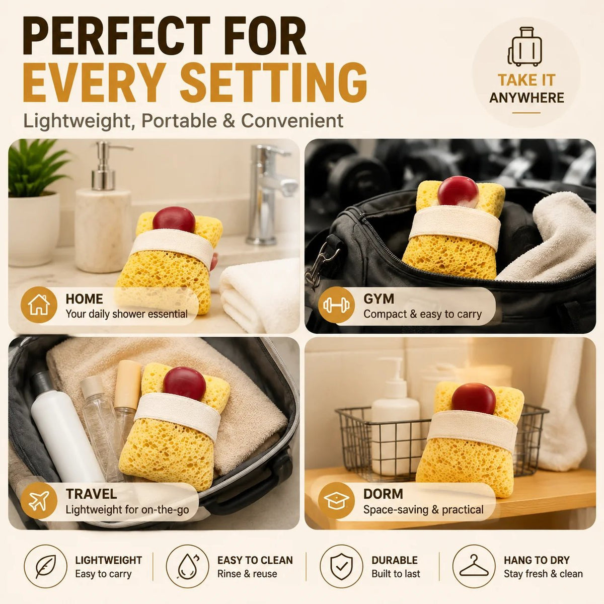 🎉Soft Soap Pocket Sponge – The Easy Way To Create More Shower Foam