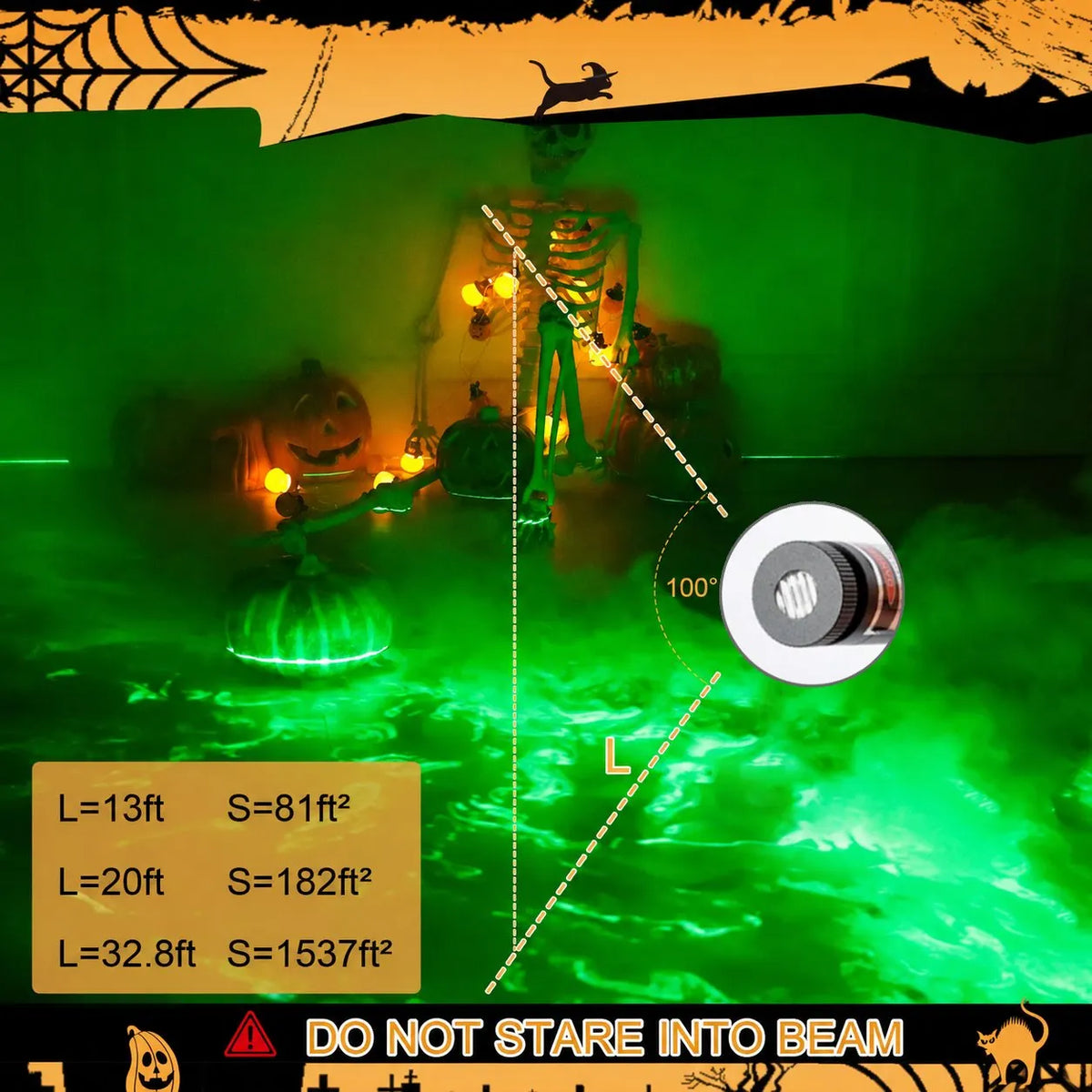 🎉Green Swamp Module / Vertical Laser Projector for Halloween 🎃