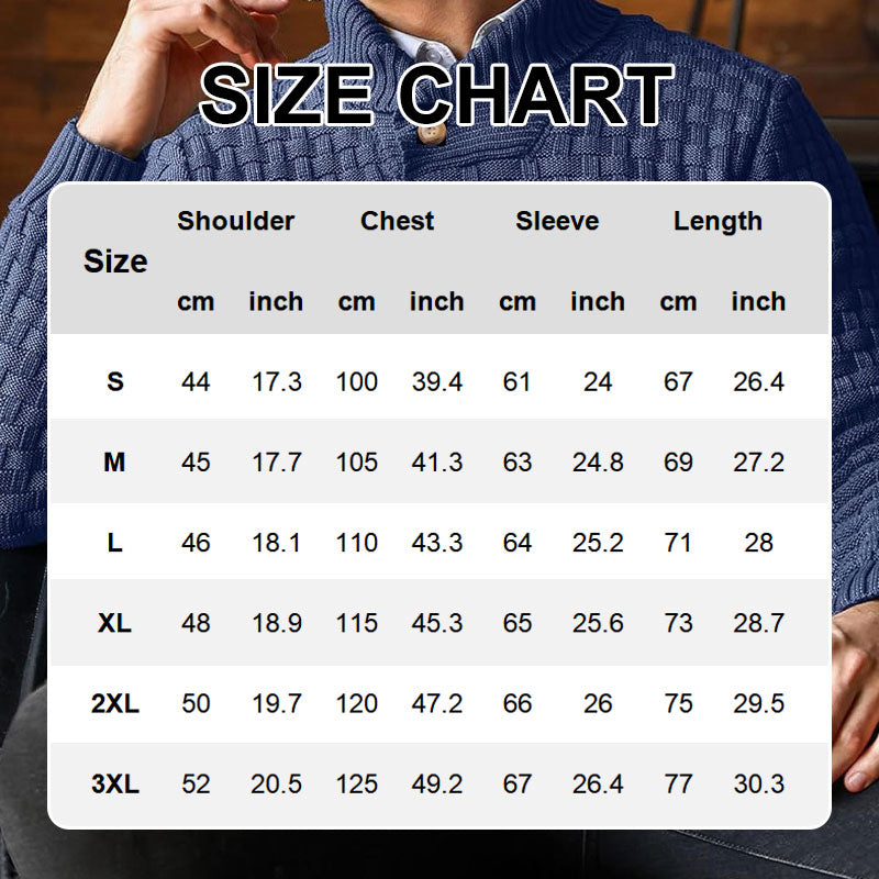 💜Men's sweater with structured stand-up collar