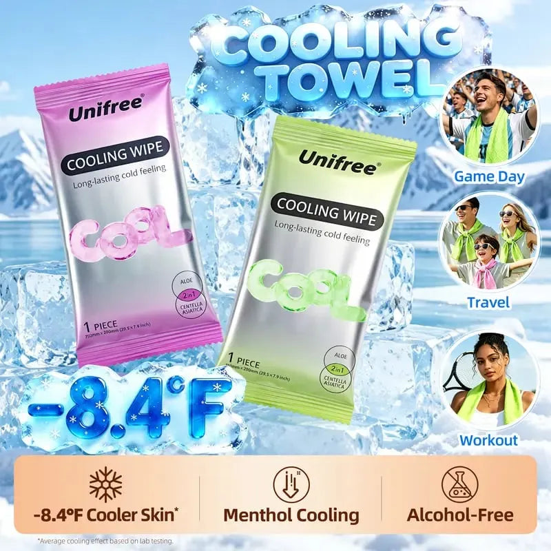 🎉❄️Cooling Towels & XL Menthol Cooling Wipes