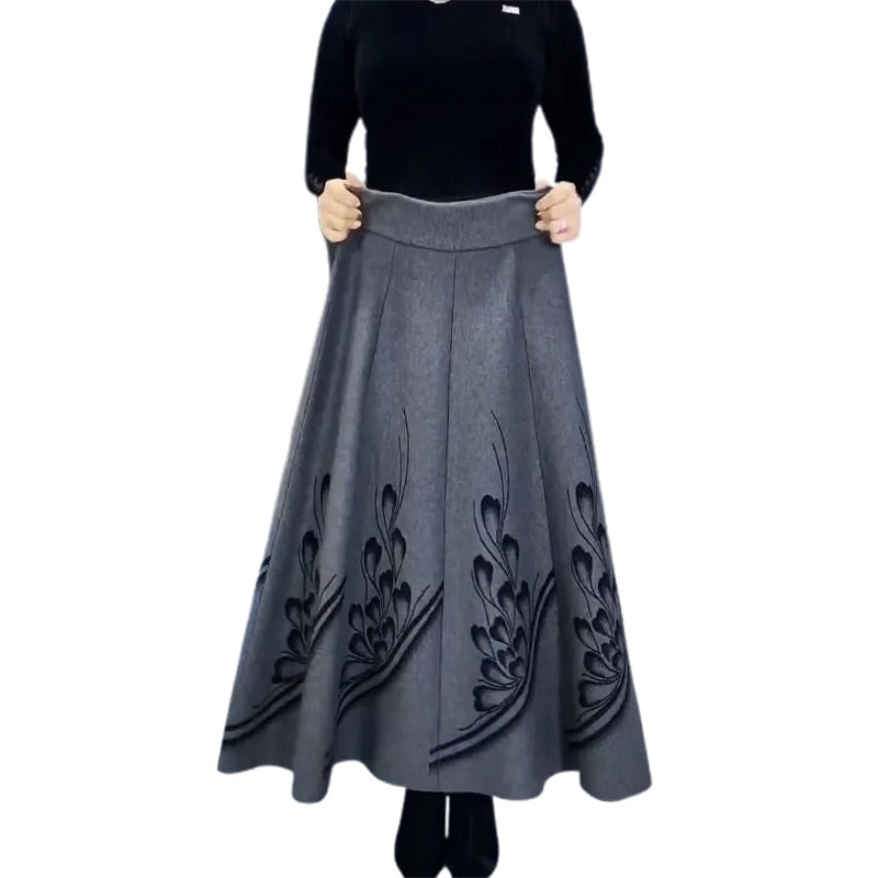 Best Seller 🔥 High-Waisted A-Line Elegant Synthetic Wool Skirt