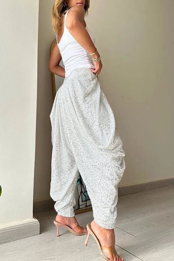 Loose sequined bloomers