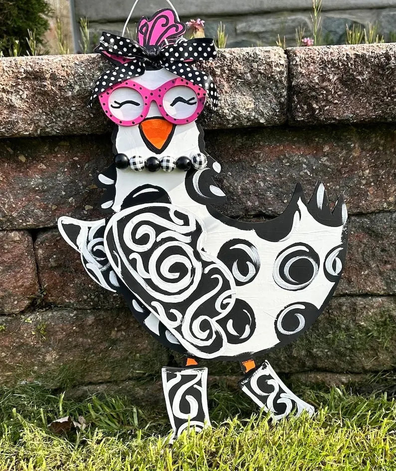 🐔Funny Chicken Wooden Door Hanger