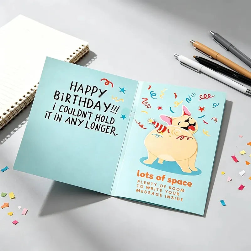 🎉 Farting Dog Birthday Card
