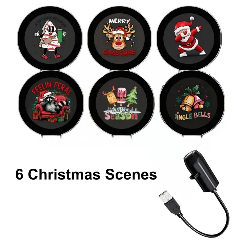 🔥 HOT SALE 🔥Plug-&-Play HD Christmas Projector – 6 or 10 Festive Scenes