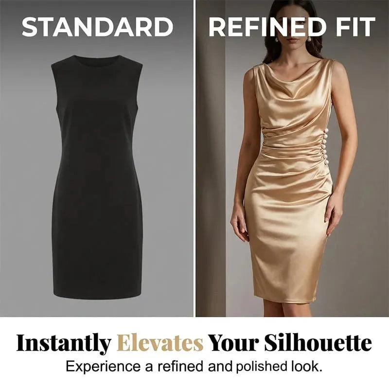 Women's Sleeveless Cowl Neck Midi Dress