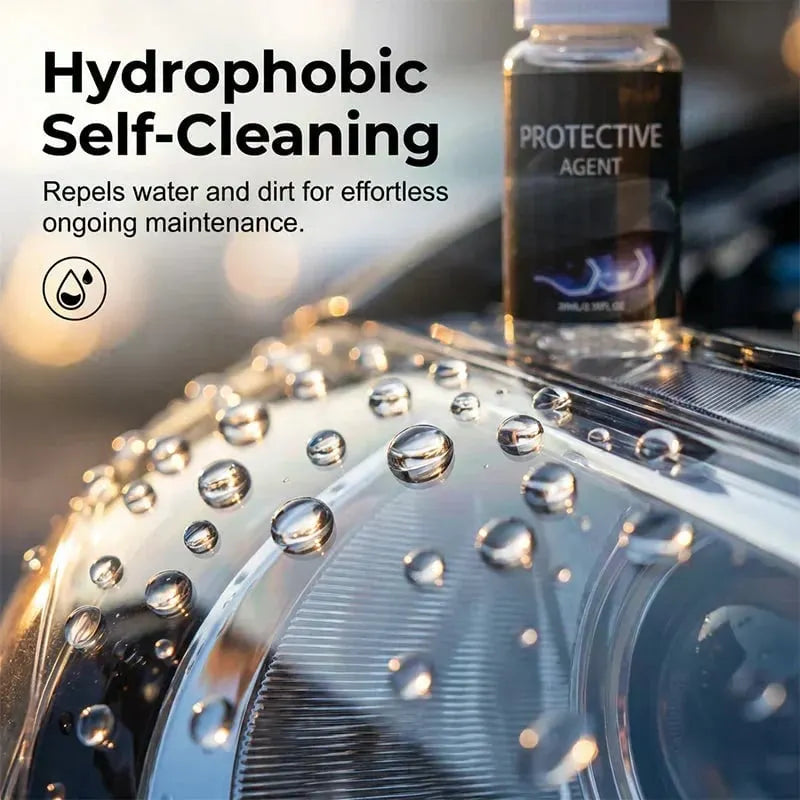 🎉🔆 Professional Car Headlight Restoration Kit – Removes yellowing & scratches, restores clarity & UV protection – easy DIY solution ✨