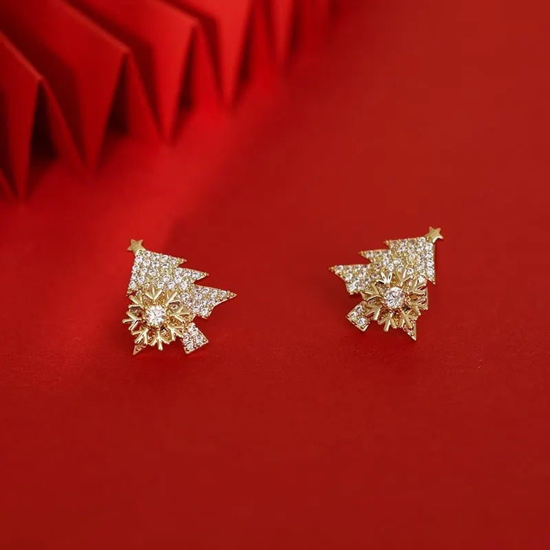 🎅Early Christmas Sale 49% OFF🎄-Christmas Gift For Her -Shiny Christmas Tree Earrings