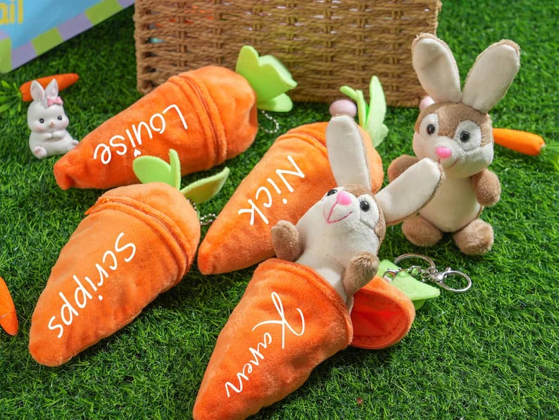 ⚡️FLASH SALE 49% OFF - 🥕Custom Easter Plush Rabbit Keychain