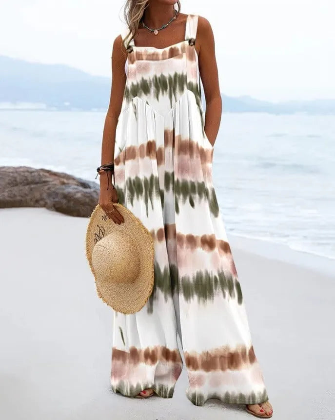 Women’s Boho Floral Print Jumpsuit