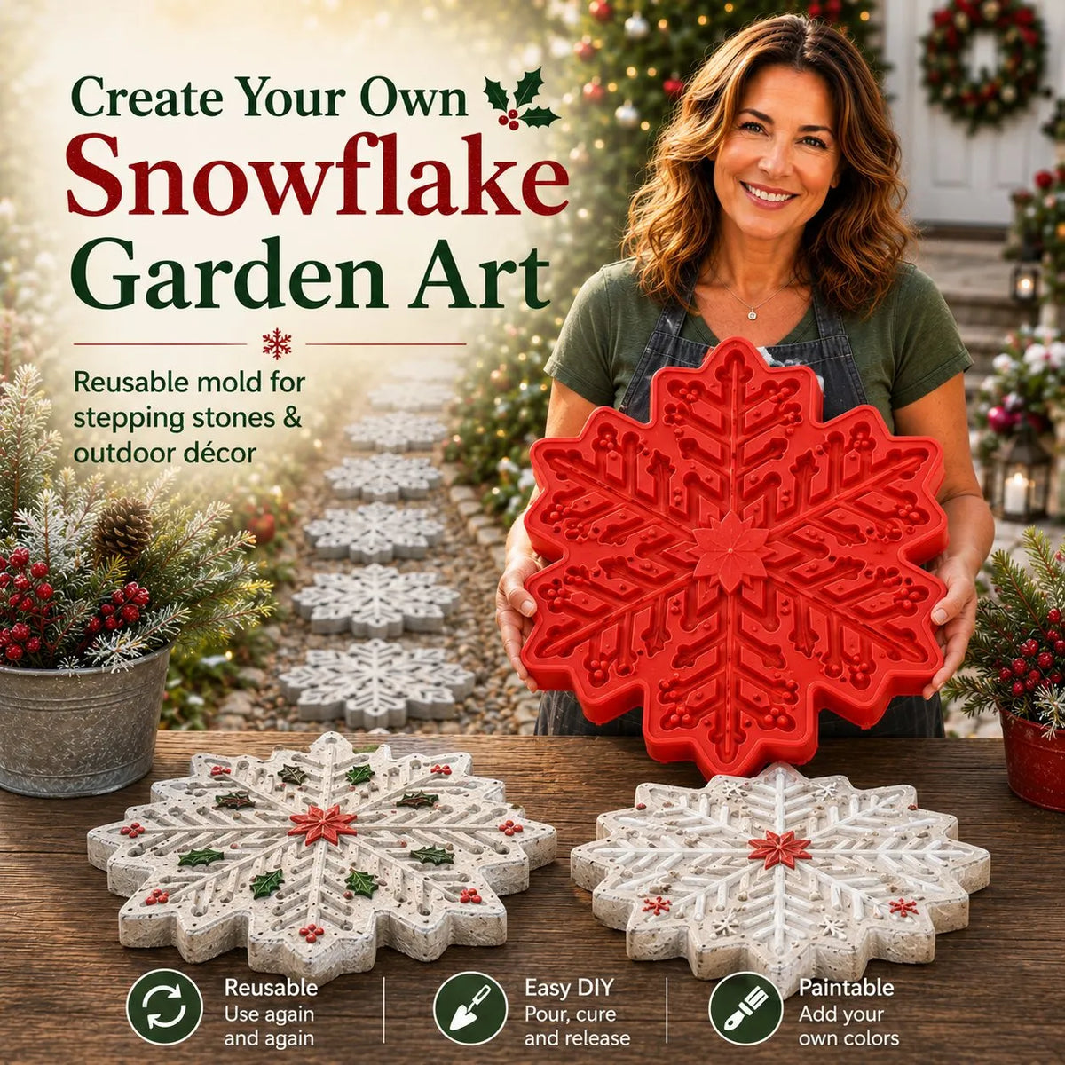 🔥HOT SALE🔥💥 LAST DAY 49% OFF - 🌻 Reusable Sunflower Stepping Stone Mold (📦Buy 2 Free Shipping)